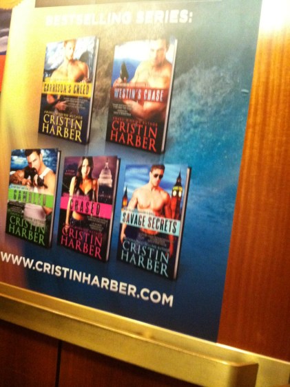 Wall-size poster in elevator: